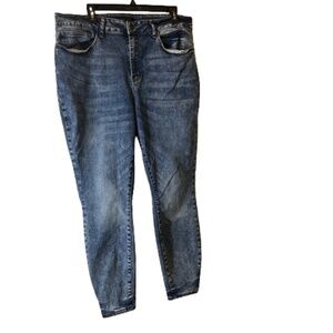 Judy Blue Jeans High Waist Skinny Acid Wash Denim Women's Size 20W Style JB88158